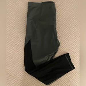 Athleta Olive Green and Black Leggings